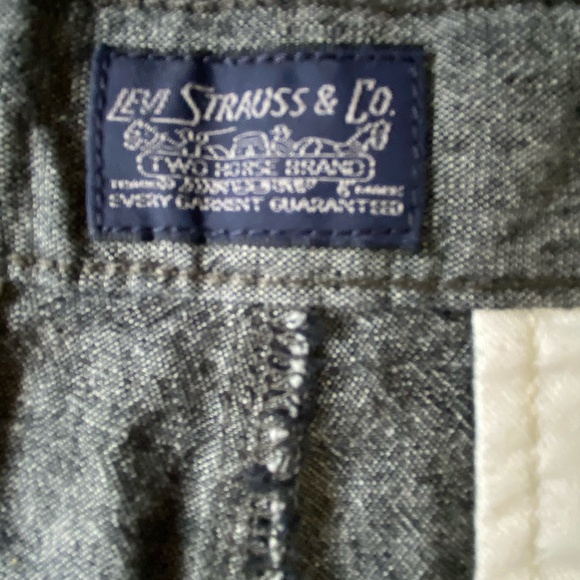 Levis Strauss Mens Grey Linen Blend Casual Vacation Summer Shorts-Sz-36 - Picture 7 of 15